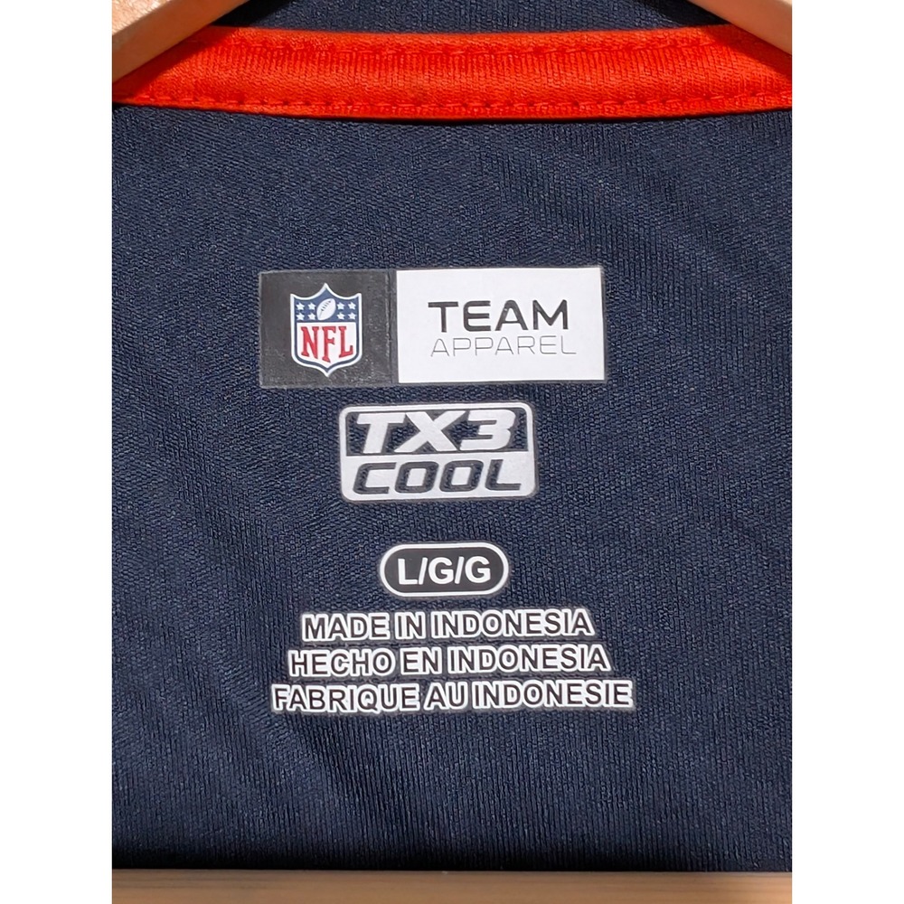 NFL Team Apparel Chicago Bears TX3 Cool Performance Shirt Navy Blue Large - Picture 4 of 7